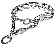 Pinch Prong Collar with swivel and small quick release snap hook