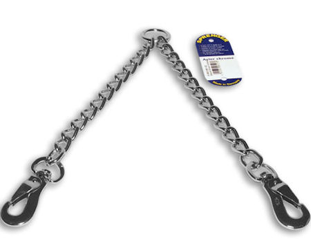 Coupler Chain leash  24 inch for walking two dogs-dog leash coupler